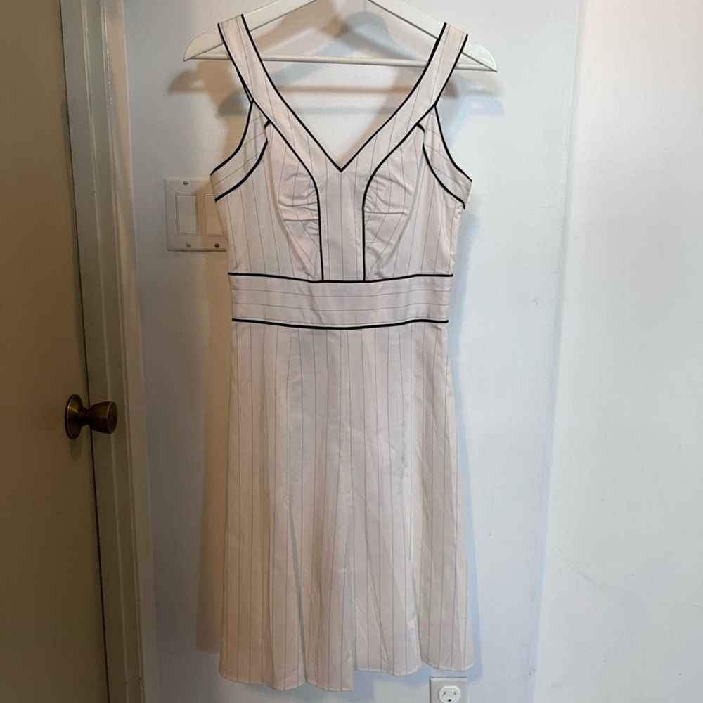 Pinstripe sleeveless dress